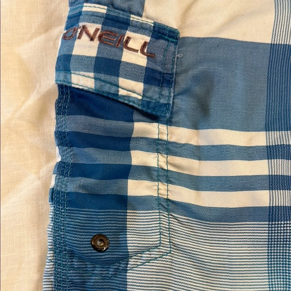 O'Neill Blue and White Board Shorts Swimwear